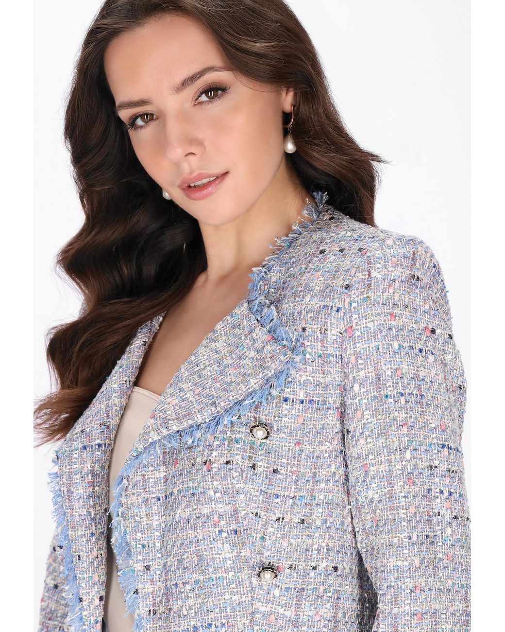 faina White Blazer Festive