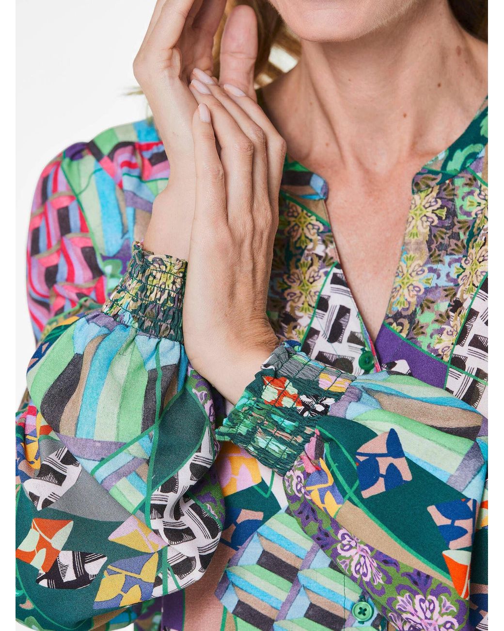 Goldner Blue Bluse