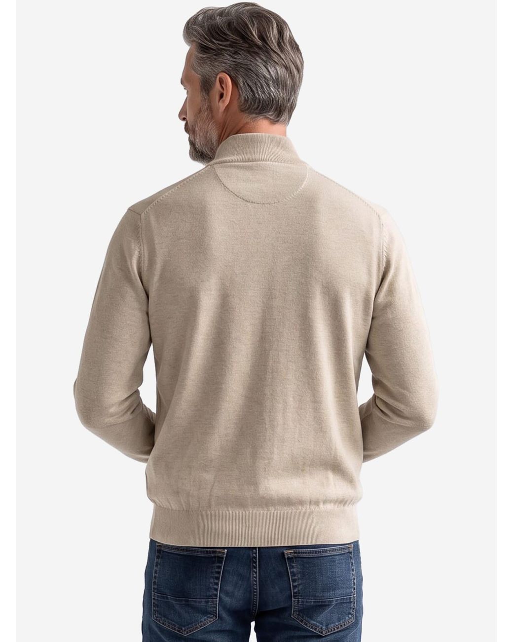 Redmond Strickjacke Basic in Natural für Herren