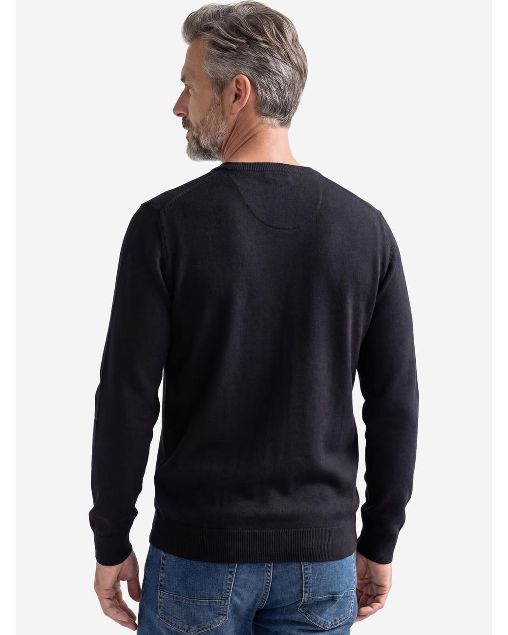 Redmond Pullover Basic in Black für Herren