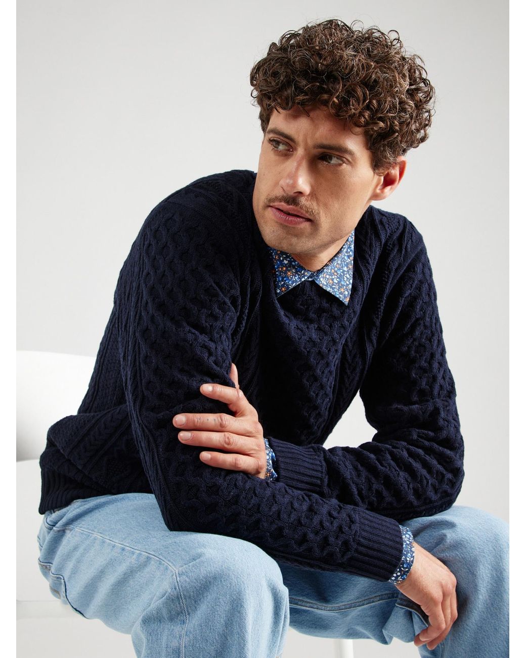 INDICODE Pullover Belinski in Blue für Herren