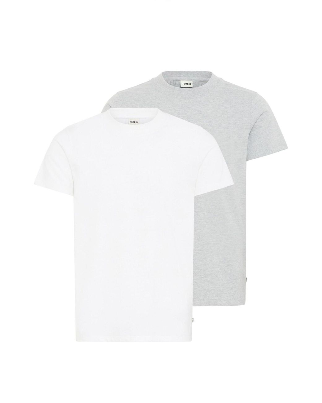 Solid T-Shirt Odit 2Er Pack in White für Herren