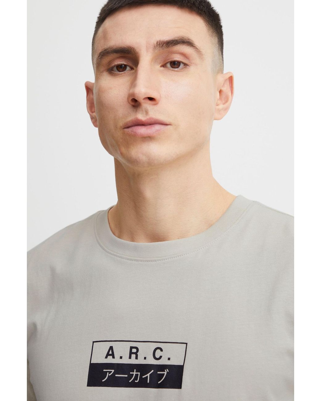Solid Shirt in Gray für Herren