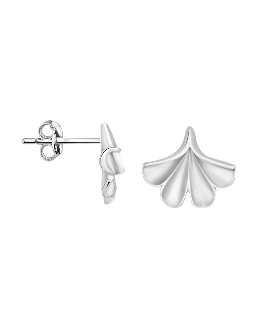 Sofia Milani Metallic Ohrringe Ginkgo Leaf