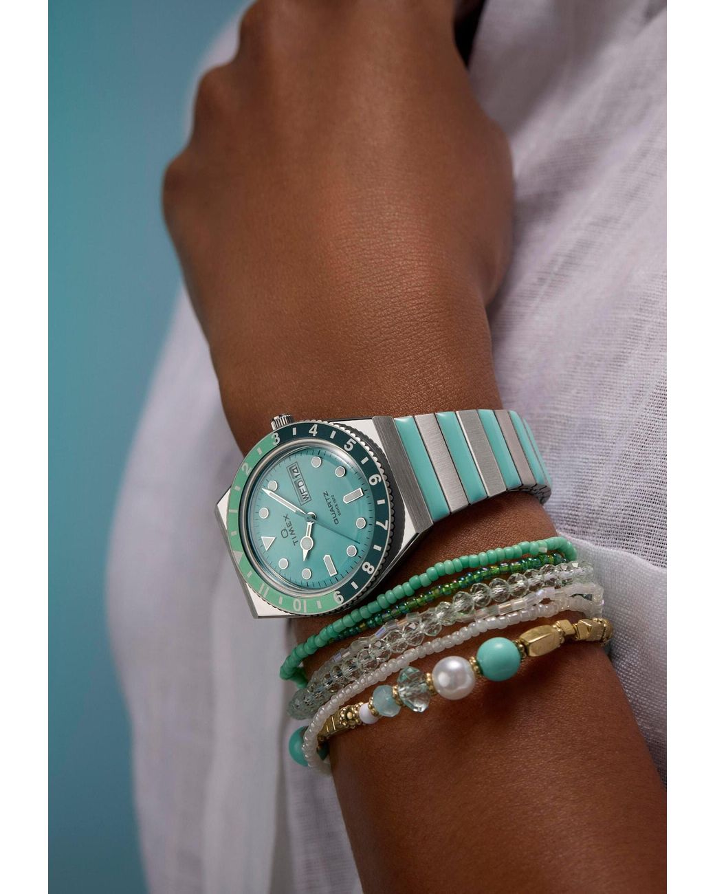 Timex Blue Quartz Analog Watch Q
