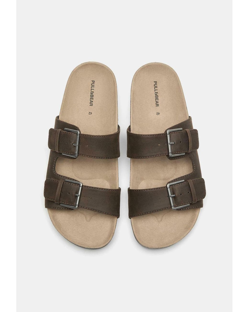 Pull&Bear Pantolette in Brown für Herren