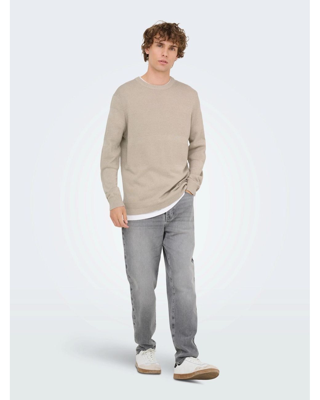 Only & Sons Pullover Onsmalik in Natural für Herren