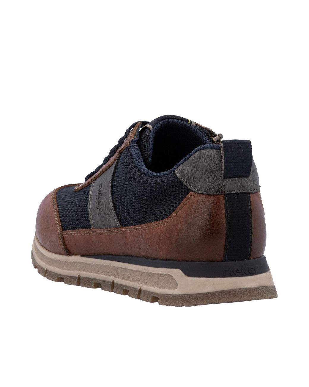 Rieker Schnürschuh, Halbschuh, Casual-Sneaker mit gep. Schaftrand in Brown für Herren