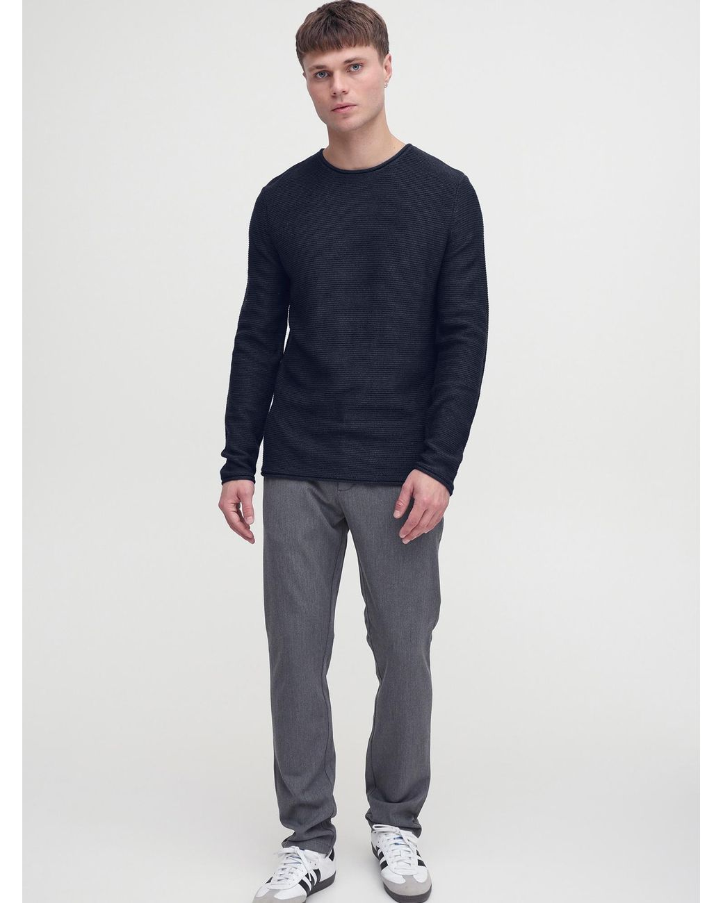 Solid Pullover in Blue für Herren