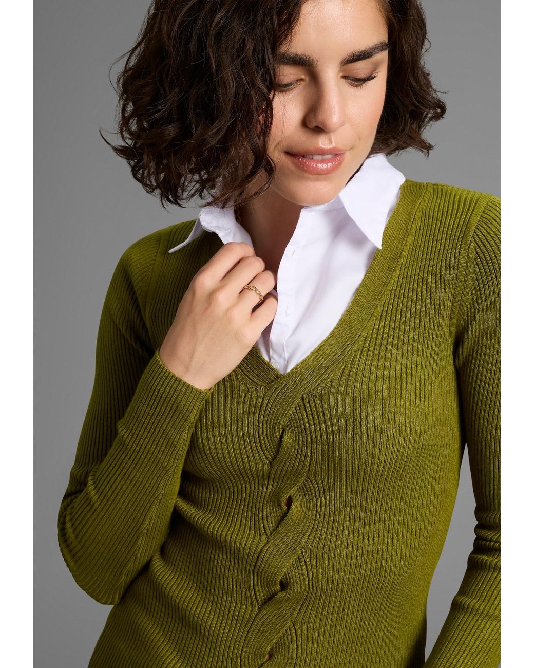 Laura Scott Green Pullover