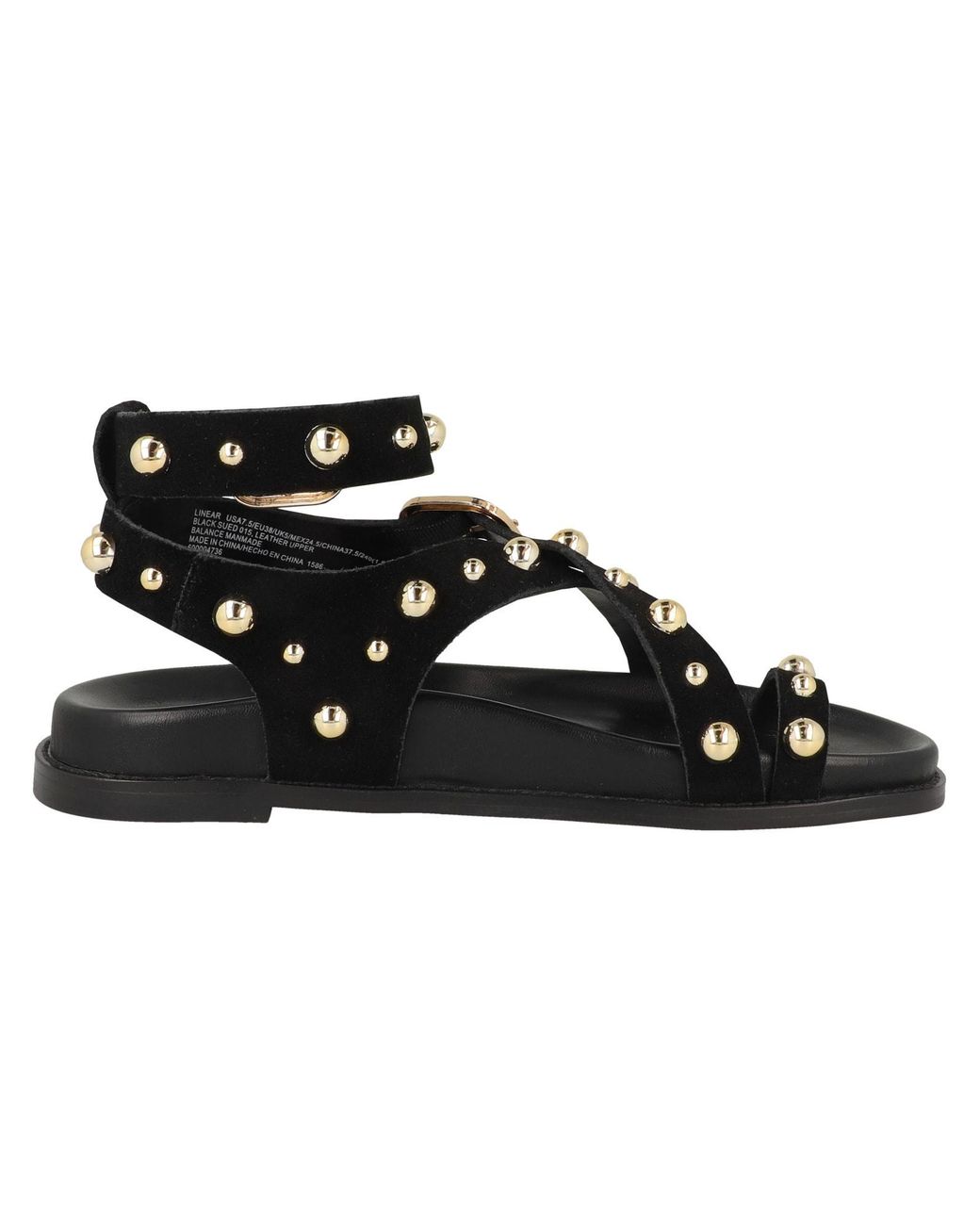 Steve Madden Black Sandale Linear