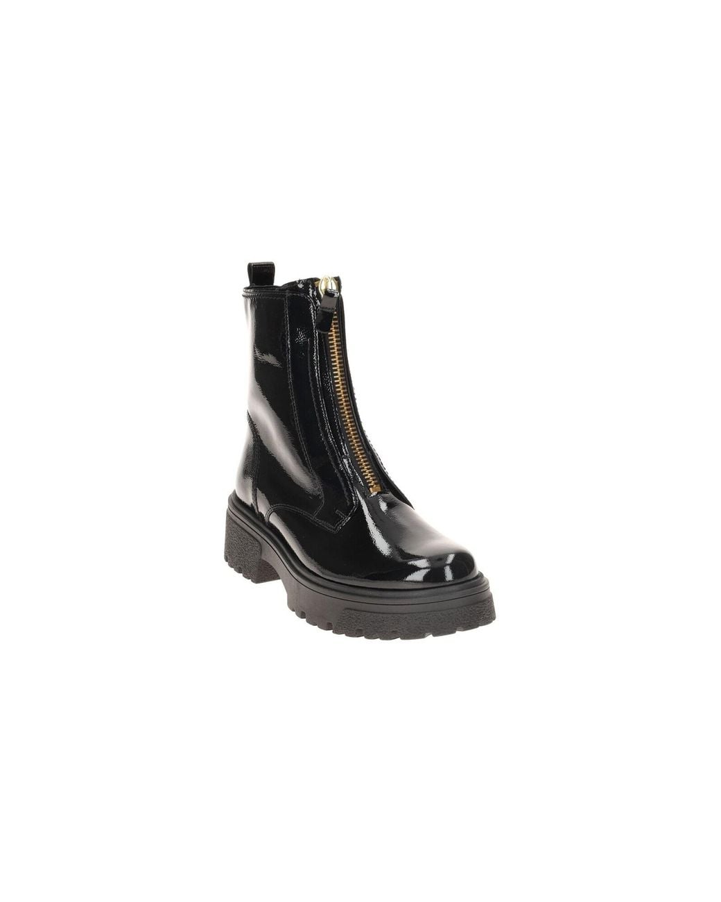 Gabor Black Boots Stiefel Lack Front-Zip 71.763.97