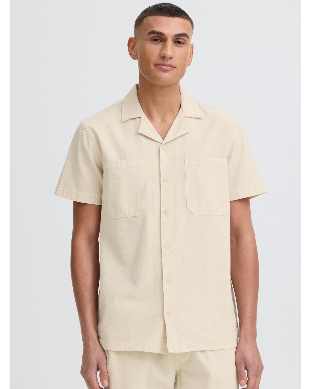 Solid Kurzarmhemd Sdneel in White für Herren