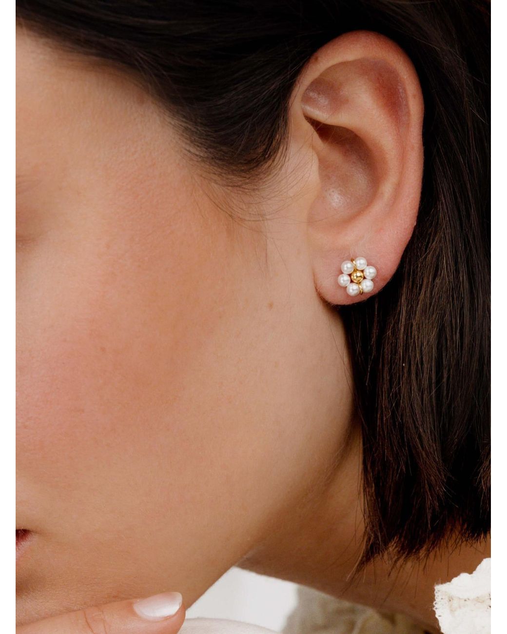 Luamaya White Ohrringe Daisy Studs