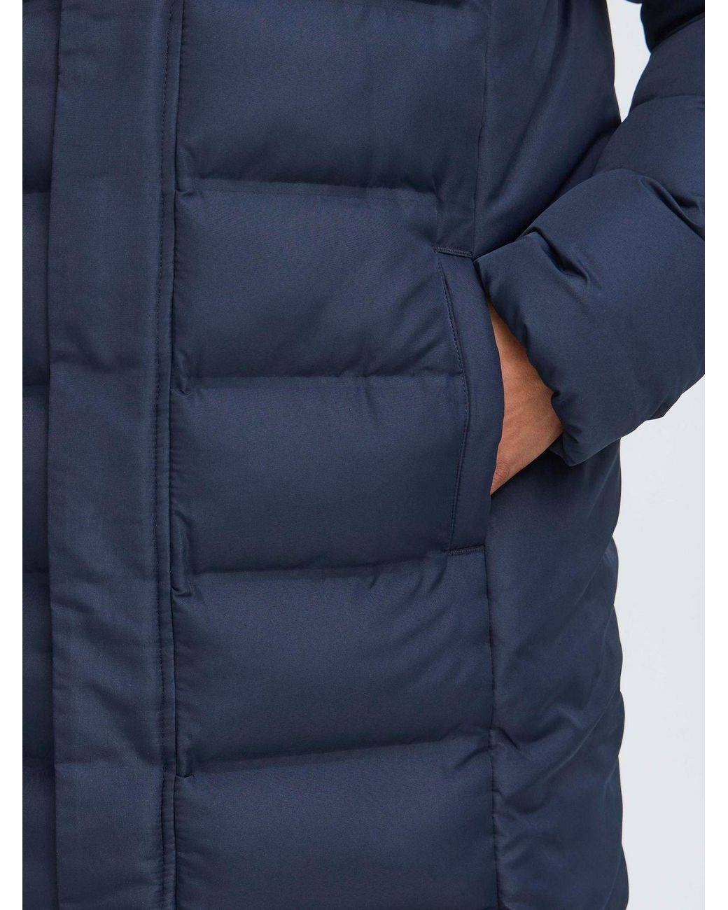 Solid Wintermantel Marius in Blue für Herren