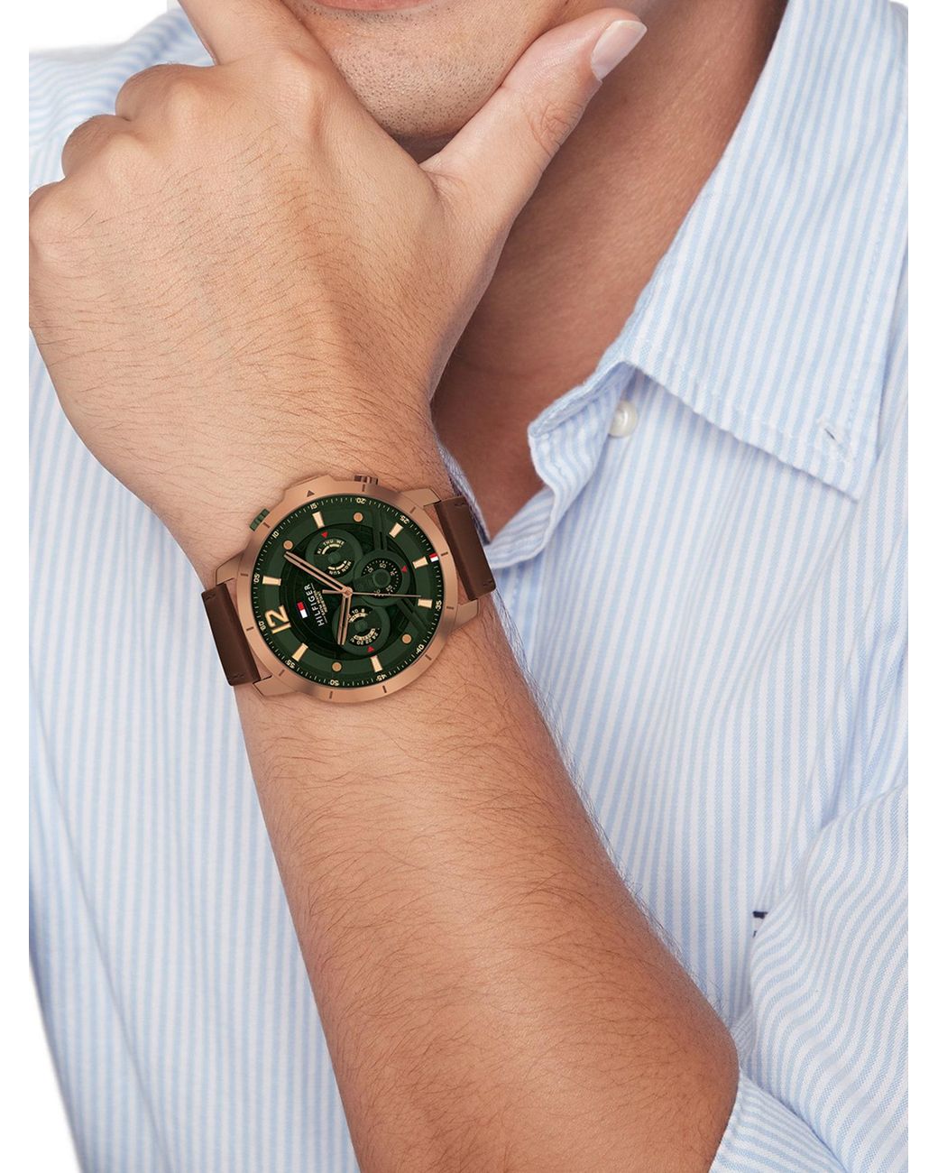 Tommy Hilfiger Uhr Luca in Green für Herren