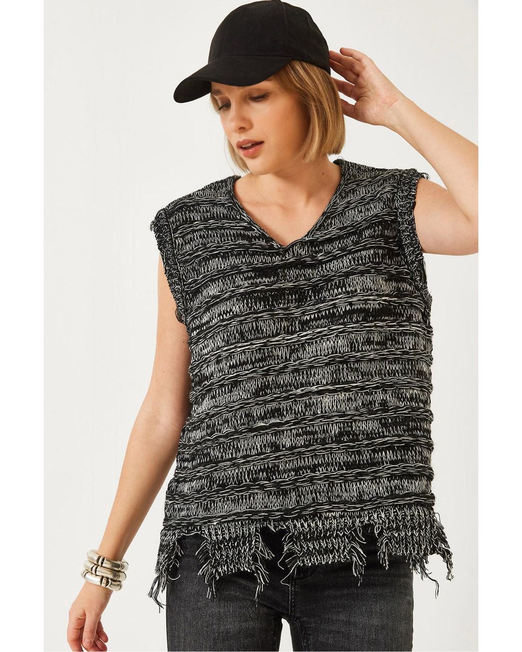 Bianco Lucci Black Pullunder