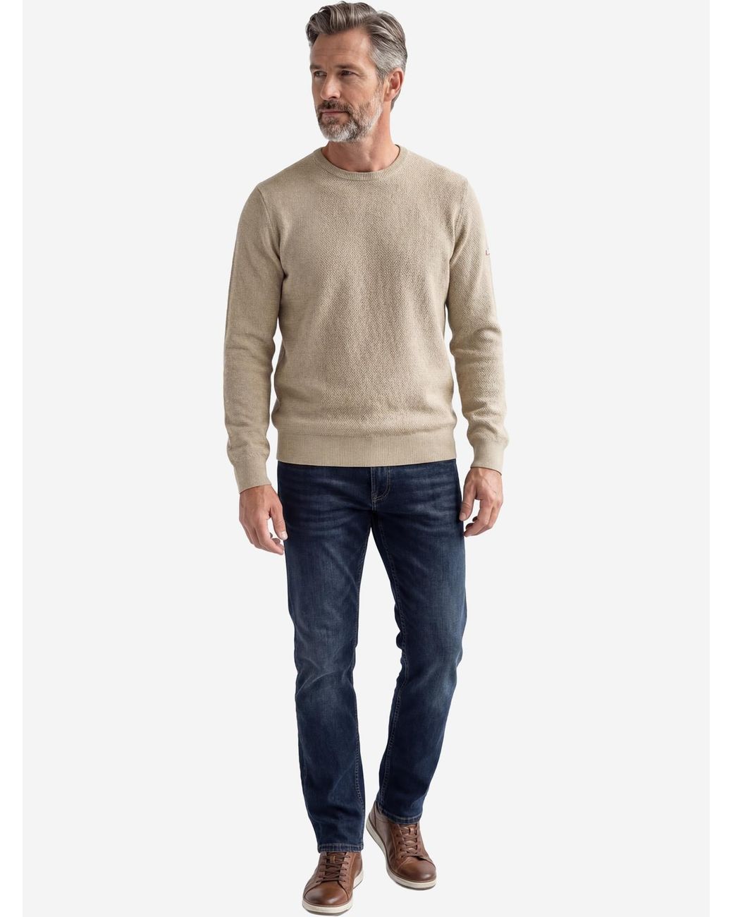 Redmond Pullover Basic in Natural für Herren
