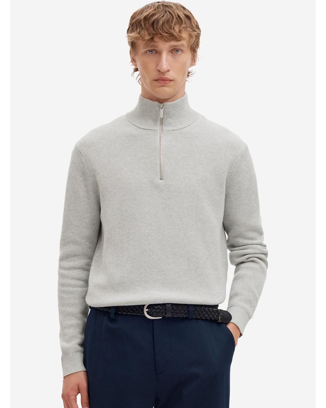 SELECTED Pullover Dane in Gray für Herren