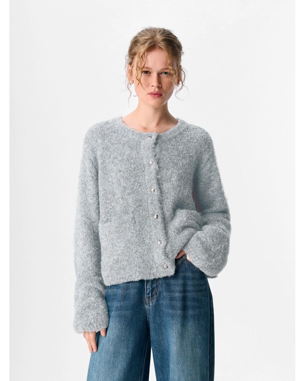 Object Gray Strickjacke Objsaggia