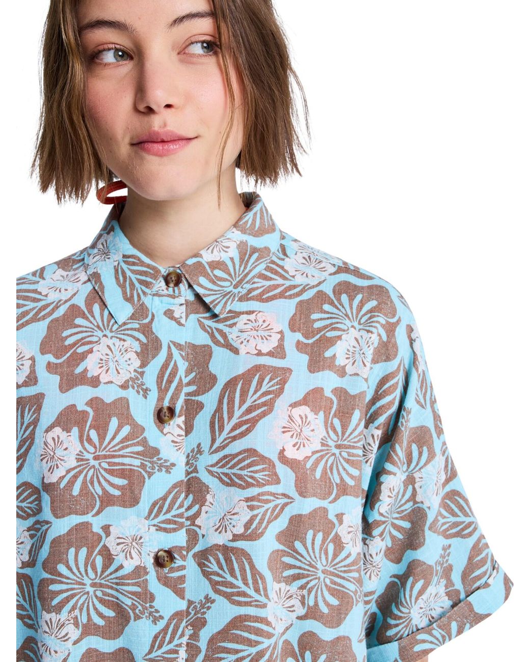 Roxy Blue Bluse Beachy Nostalgia
