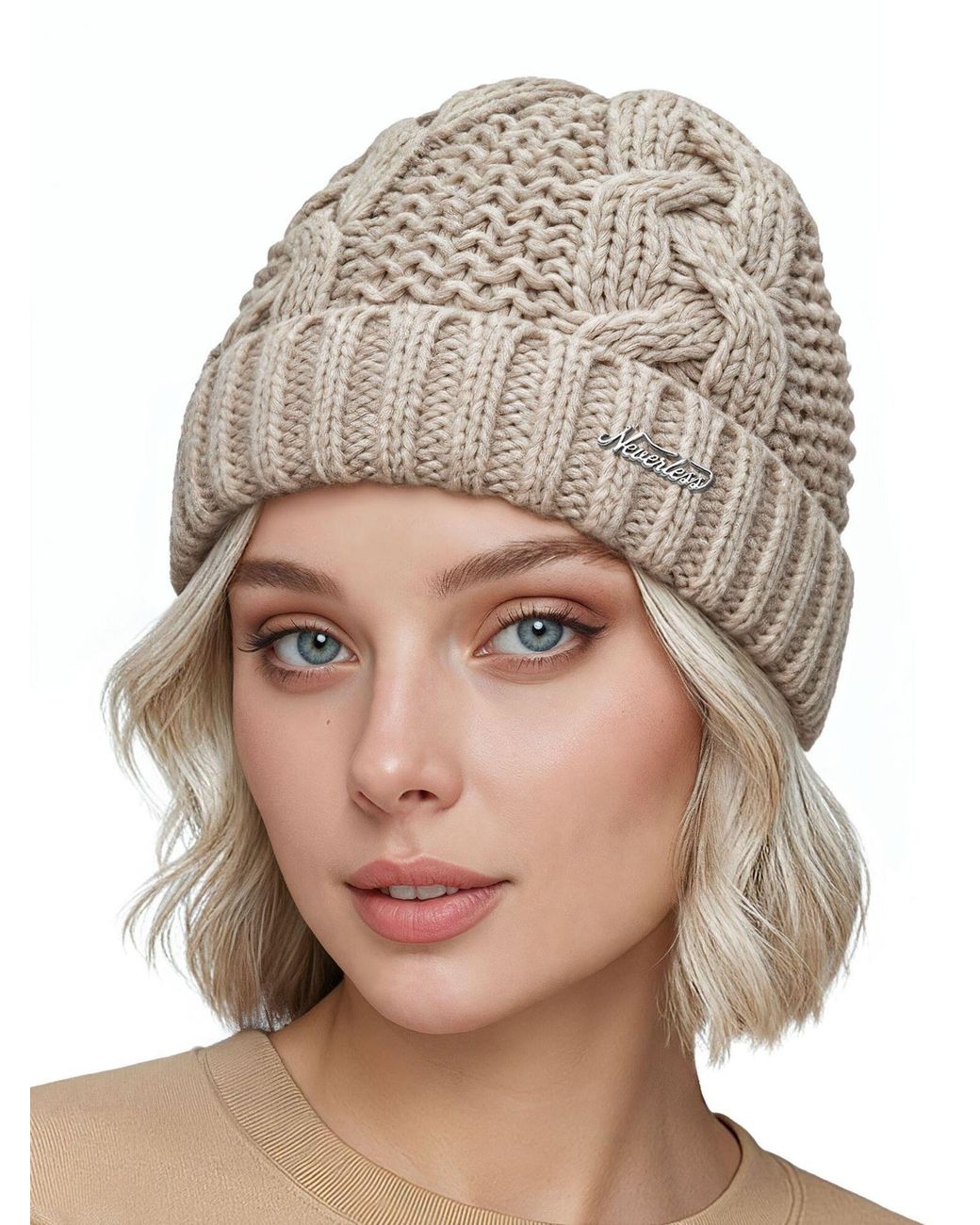 Neverless Natural Mütze Model 36937