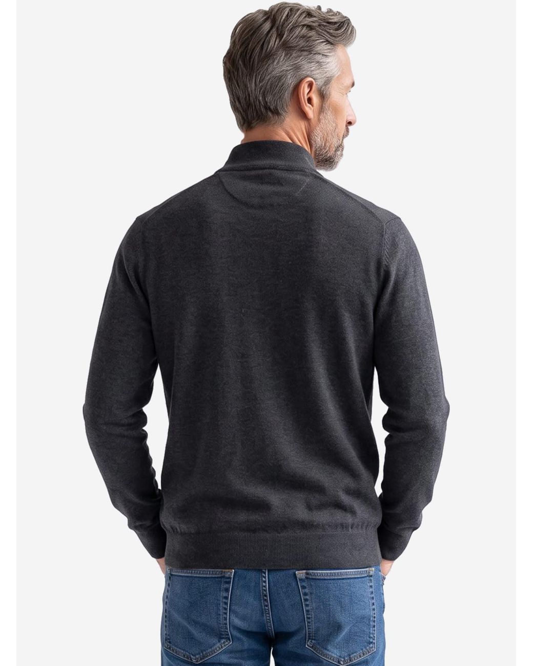 Redmond Strickjacke Basic in Black für Herren