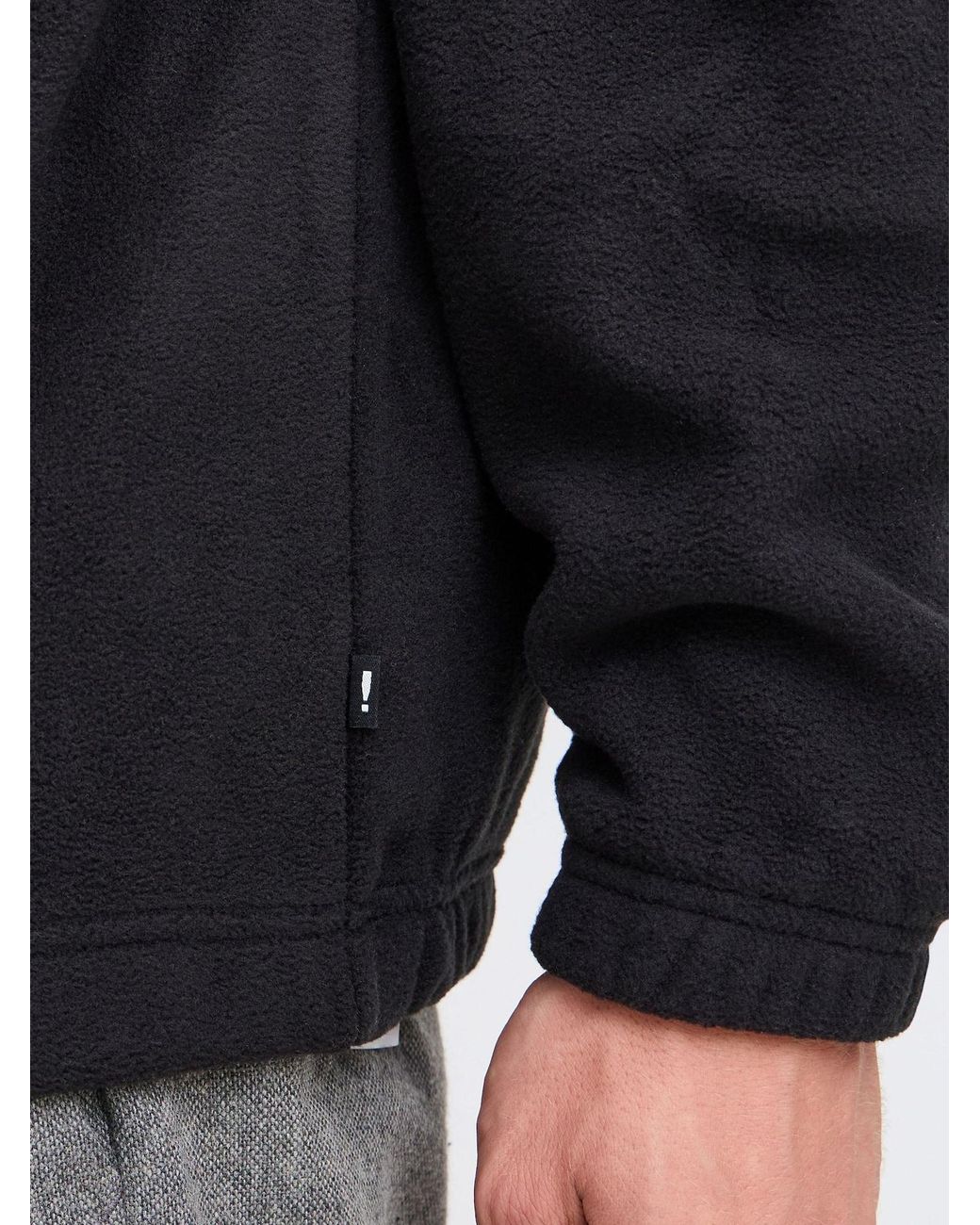 Solid Fleecejacke Noobert in Black für Herren