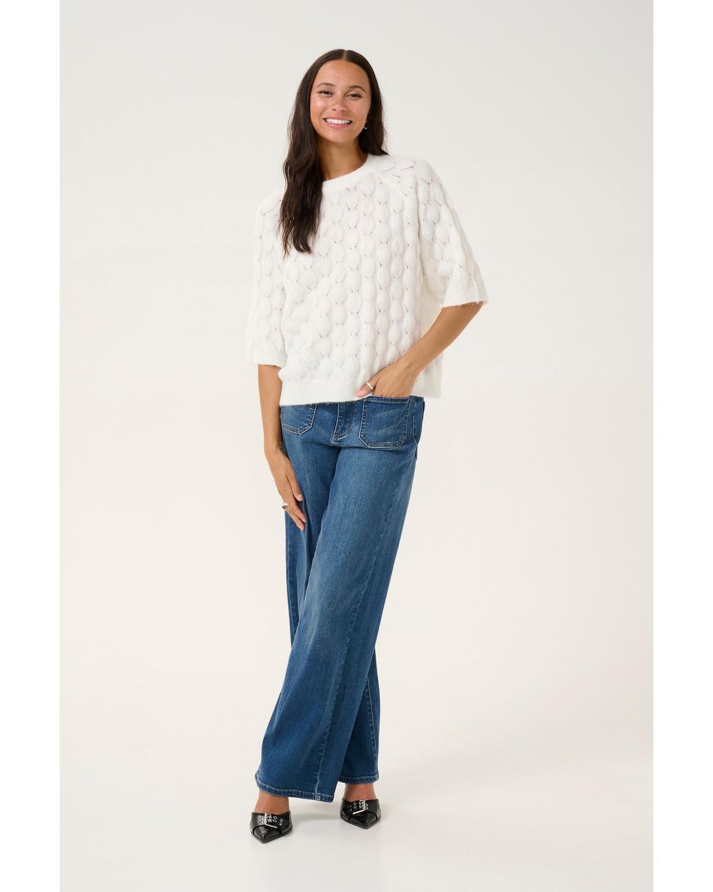 Kaffe White Pullover Malene