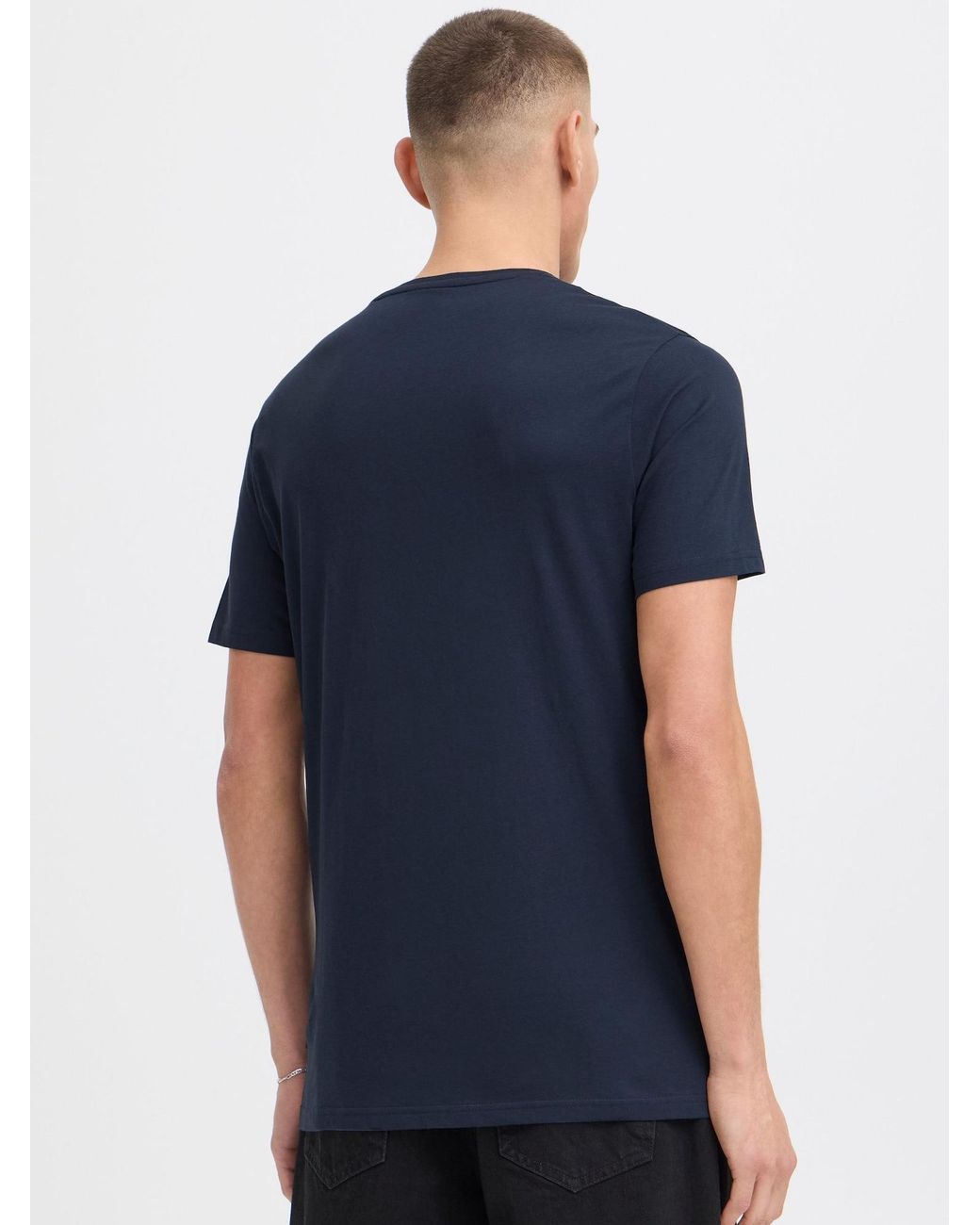 Solid T-Shirt Sdrock in Blue für Herren