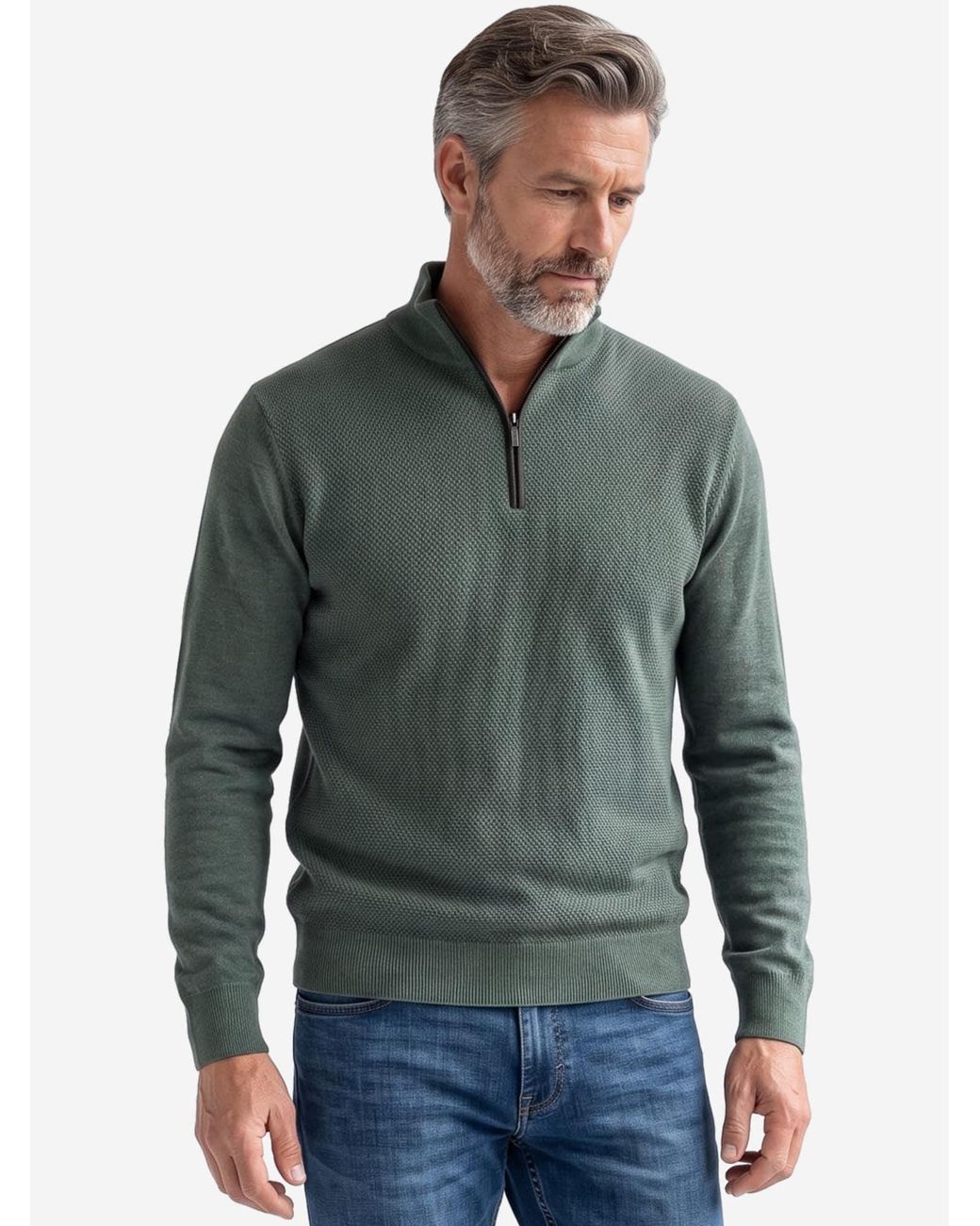 Redmond Pullover Basic in Green für Herren