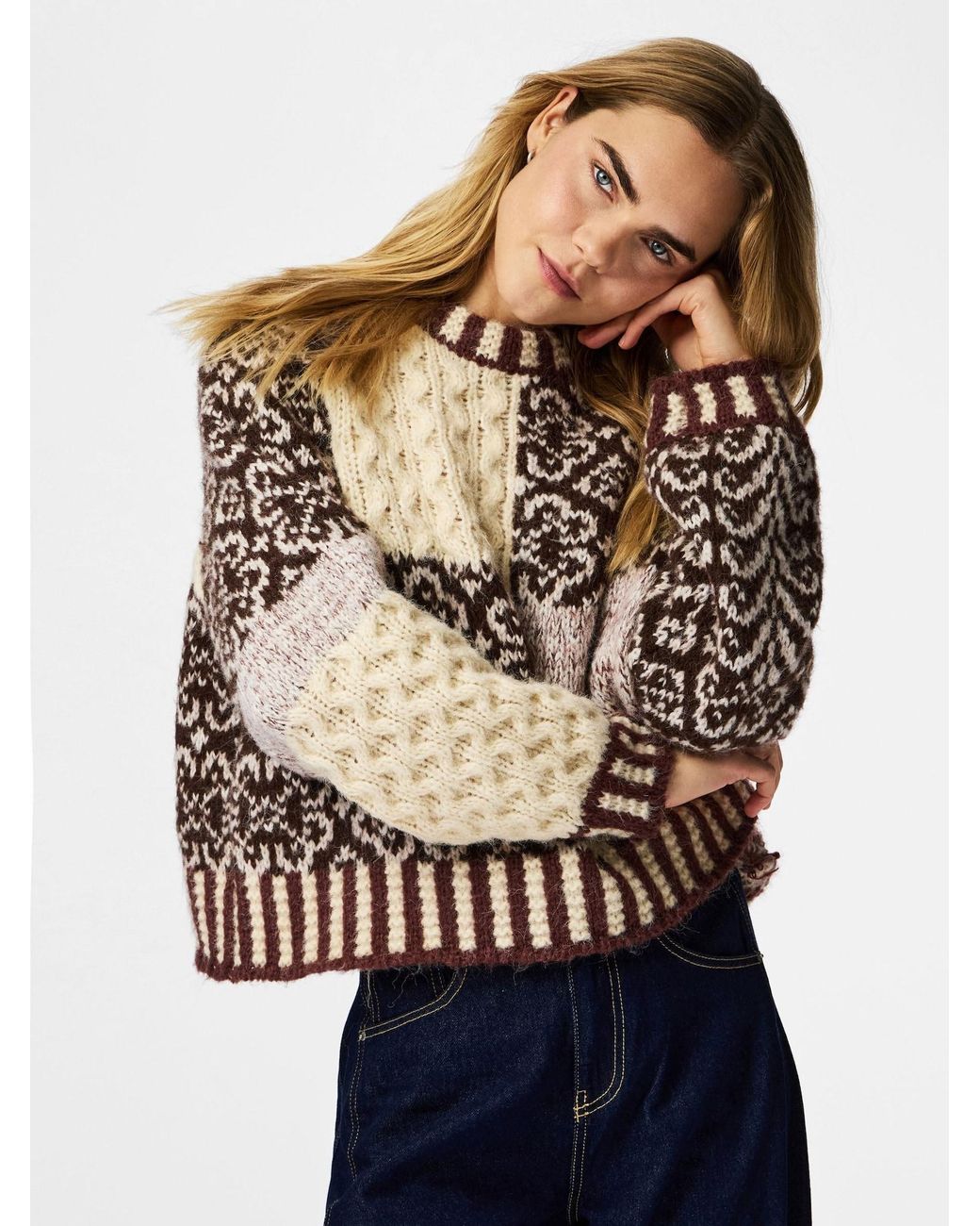 Pieces Natural Pullover Pcfusion