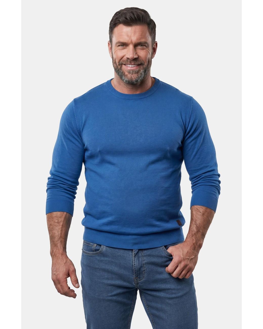 Men Plus Pullover in Blue für Herren