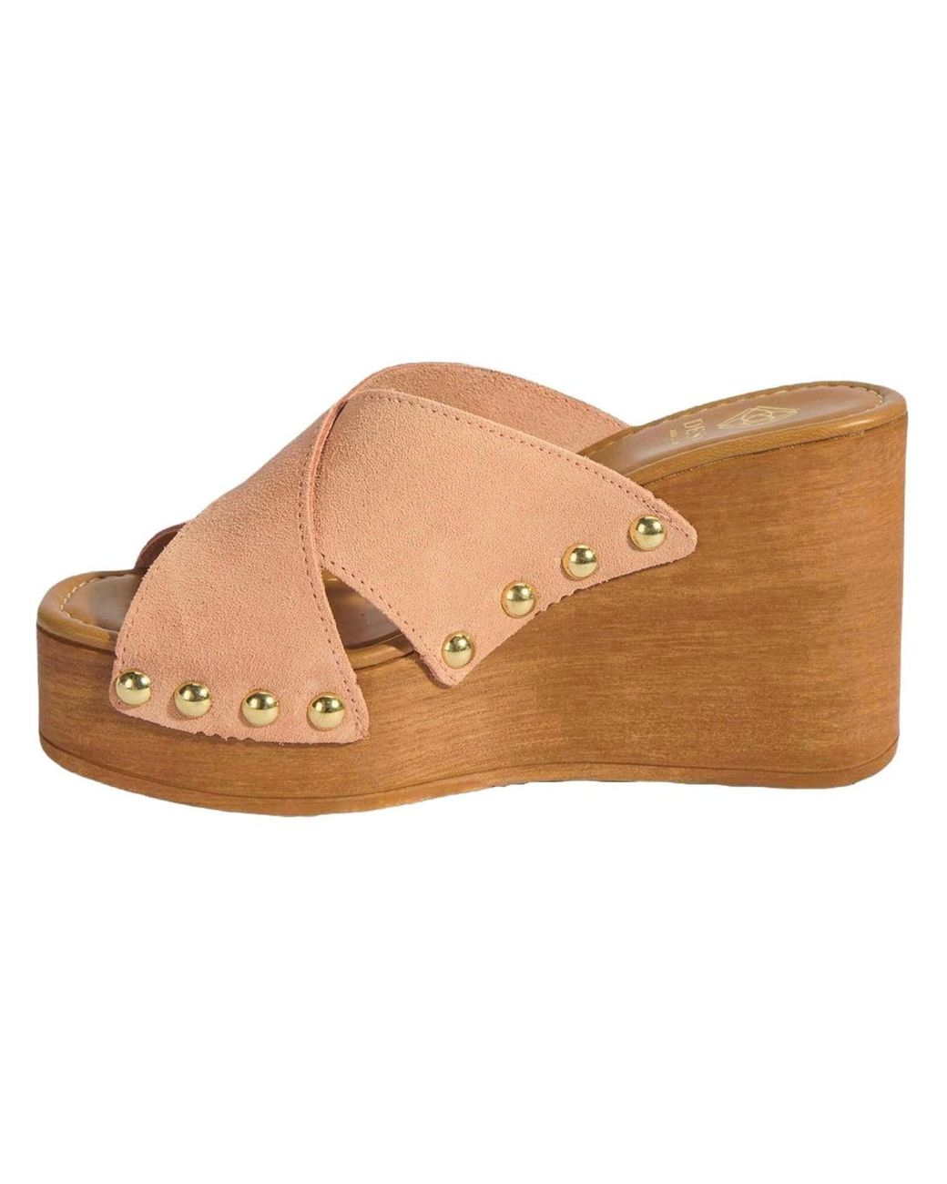 Desa Brown Hausschuh Keilpantoffeln