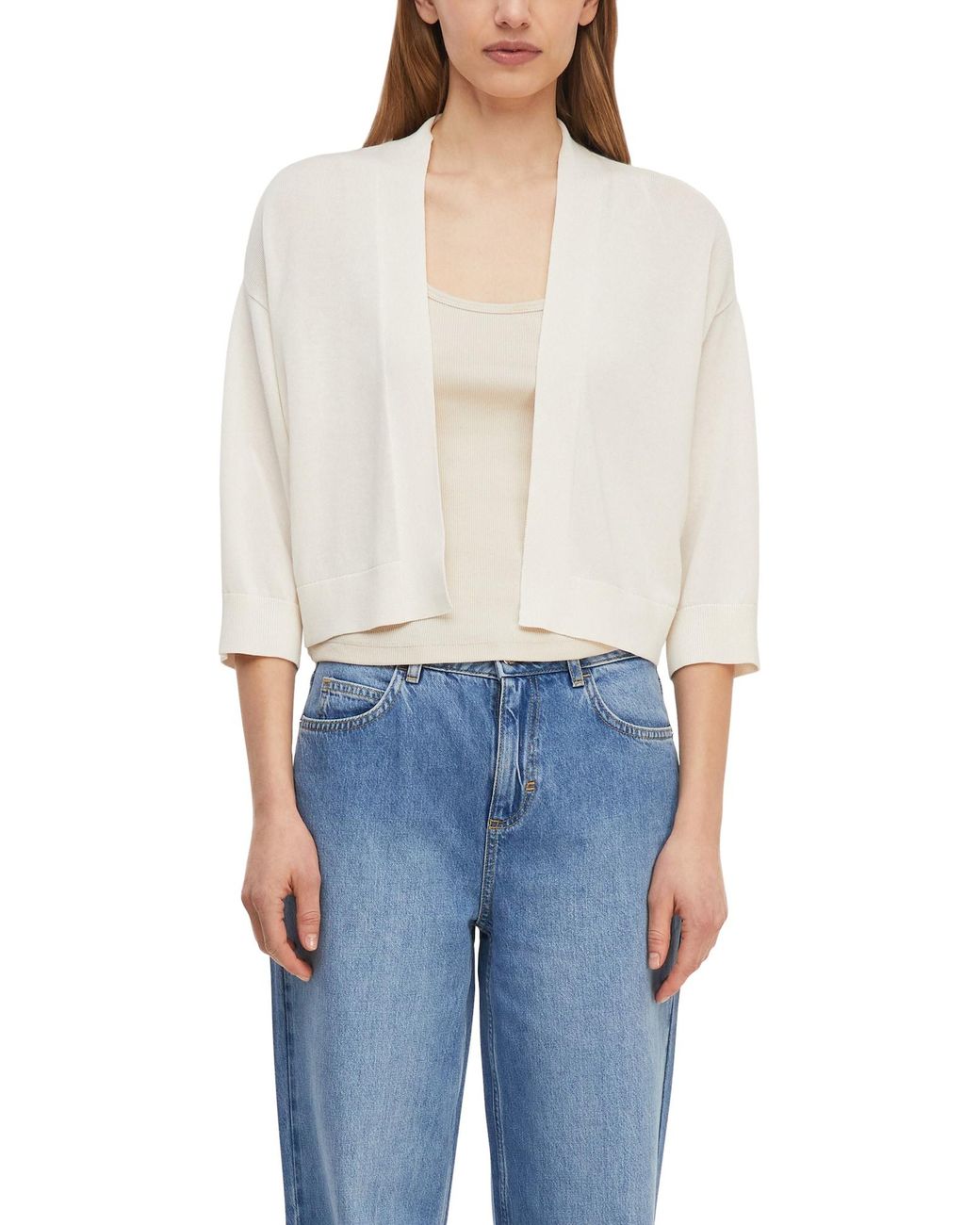 Comma, White Strickjacke