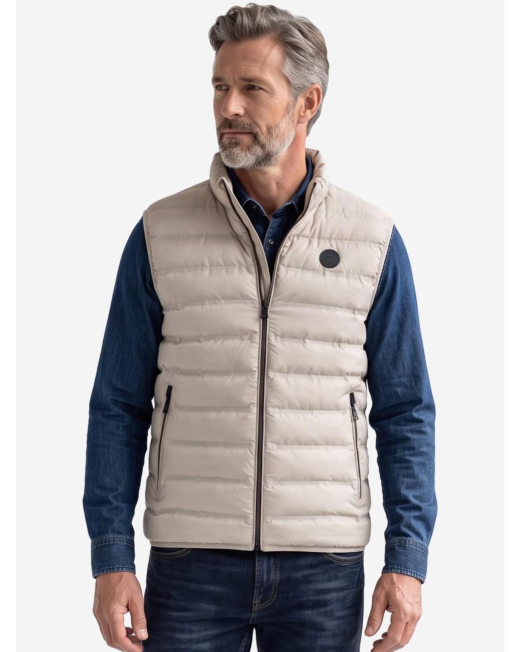 Redmond Weste Basic in Natural für Herren