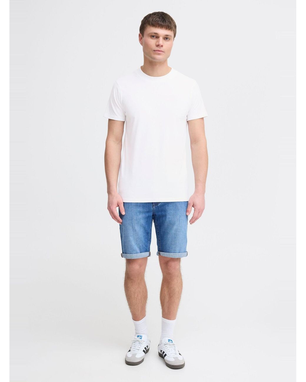 Solid T-Shirt Odit 2Er Pack in White für Herren