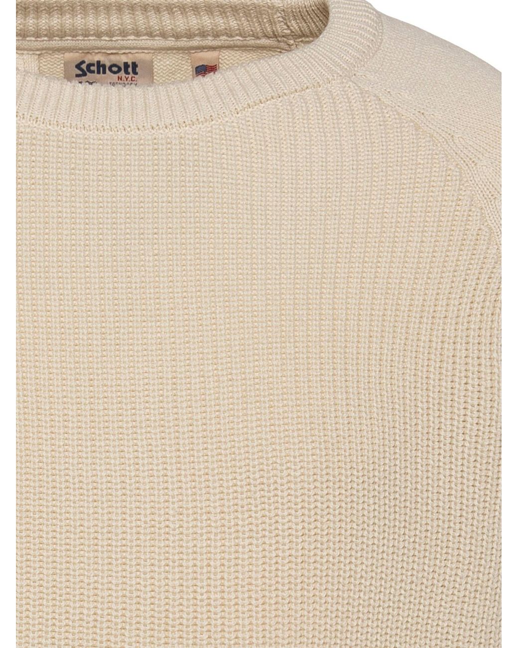 Schott Nyc Pullover in Natural für Herren