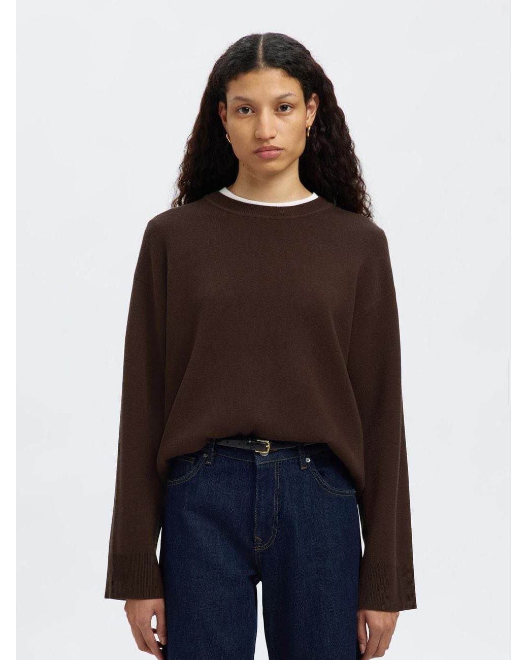 SELECTED Brown Pullover
