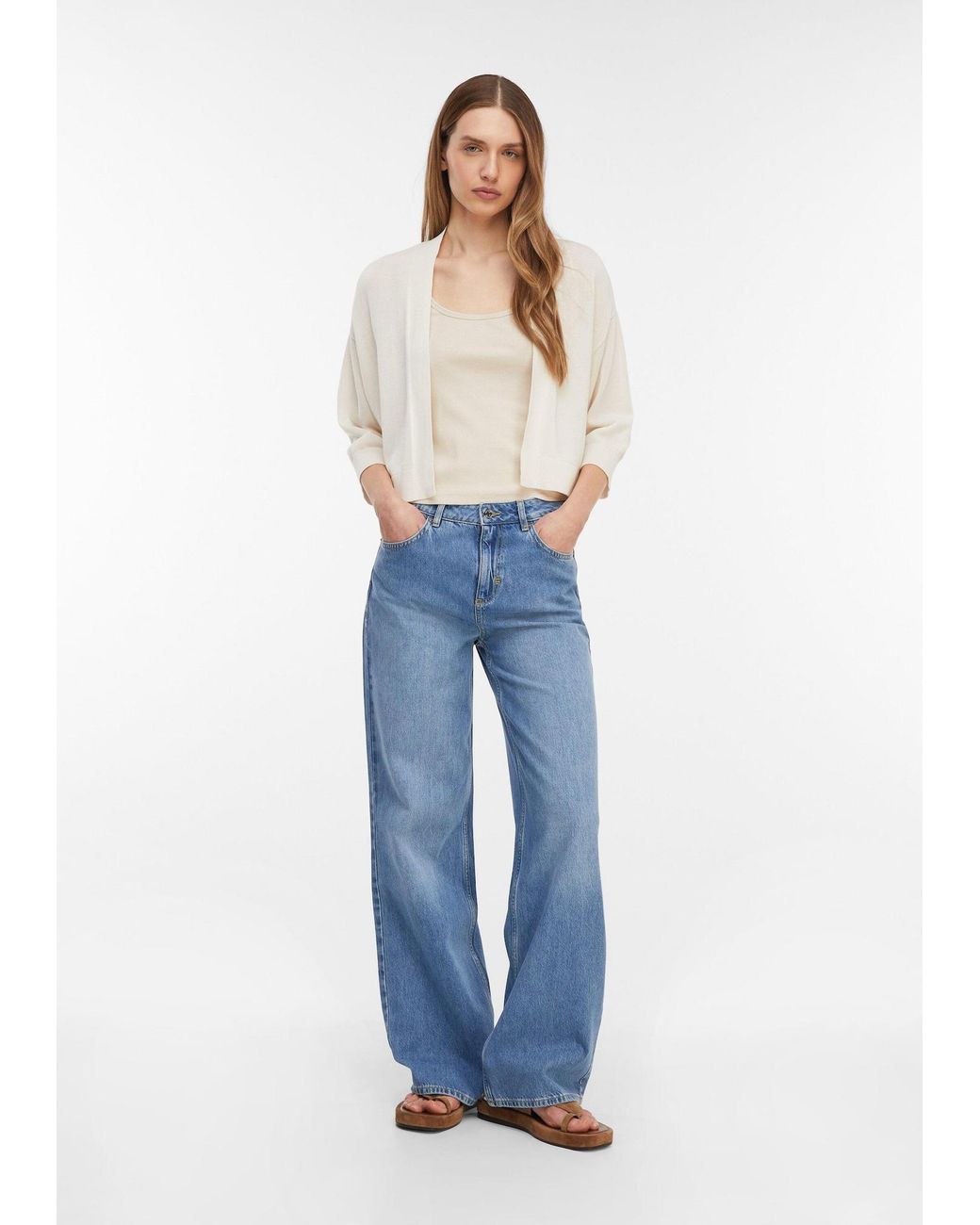 Comma, White Strickjacke