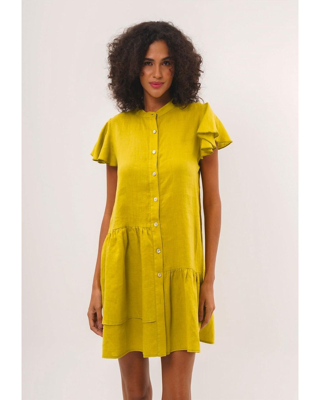FRESHLIONS Yellow Blusenkleid Jolin