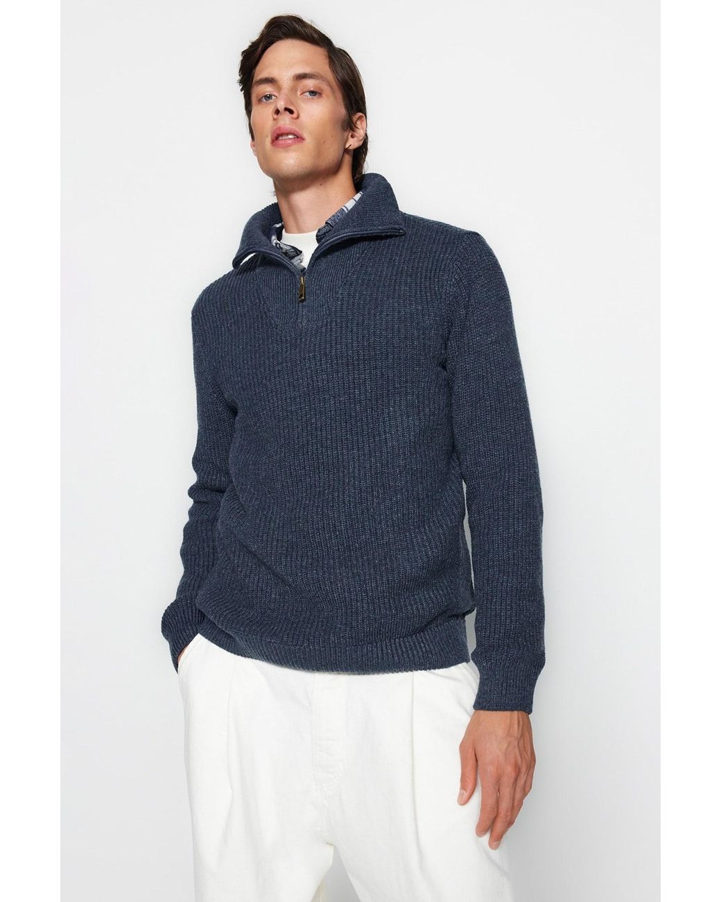 Trendyol Pullover in Blue für Herren
