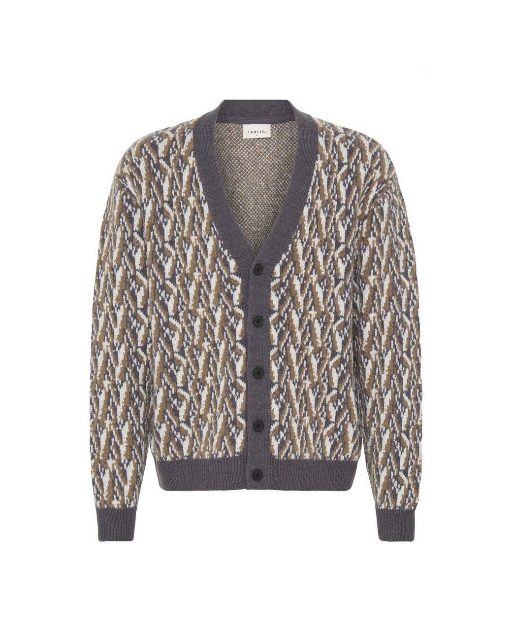 Solid Strickjacke Sdvarian in Gray für Herren
