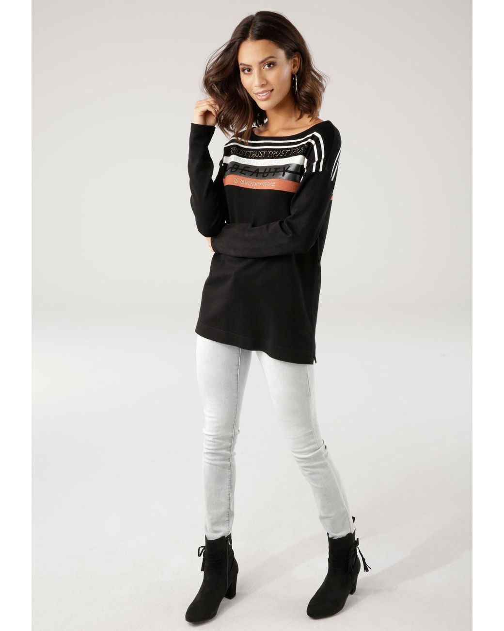 Laura Scott Black Pullover