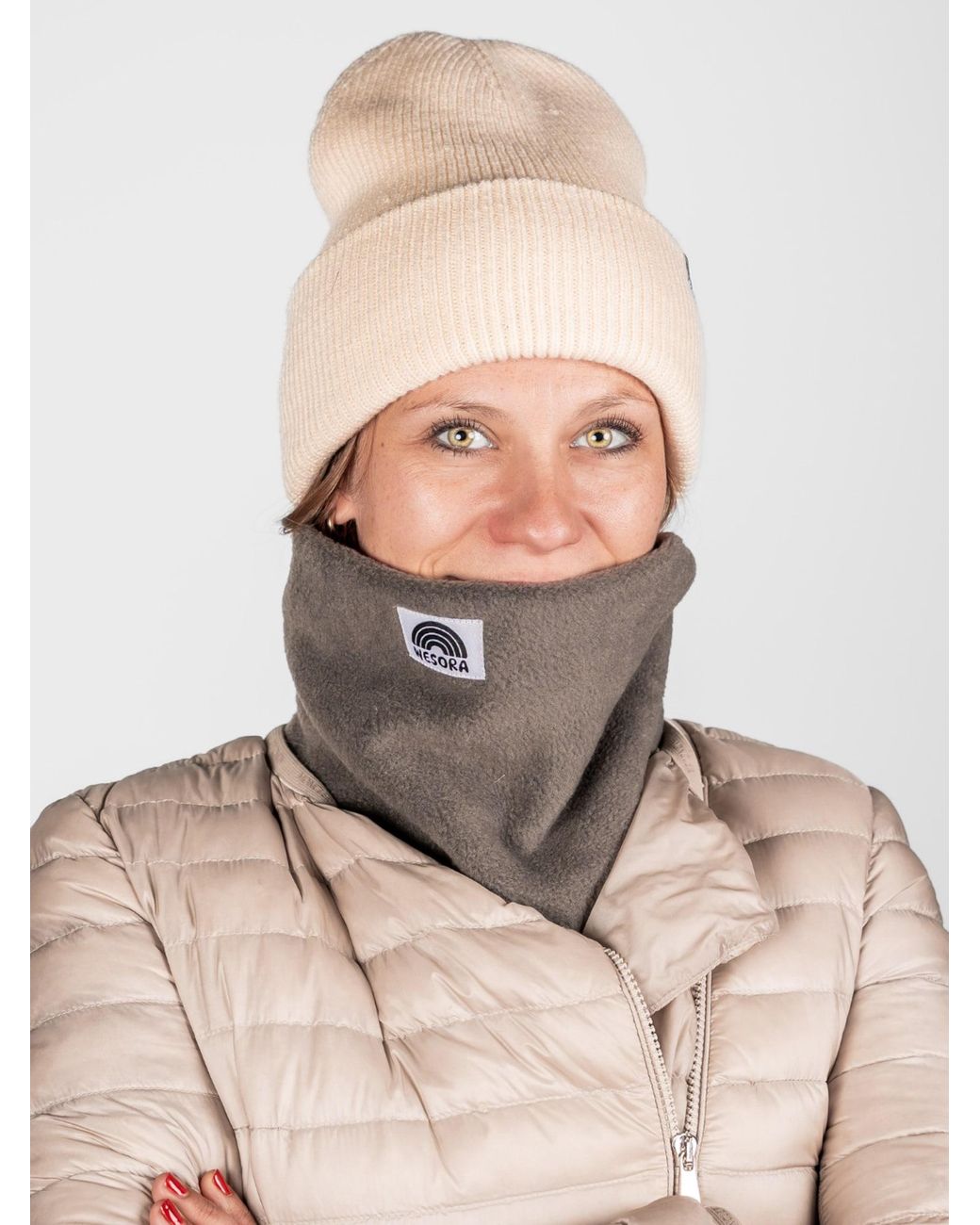 WESORA GmbH Gray Schlauchschal Fleece Neckwarmer