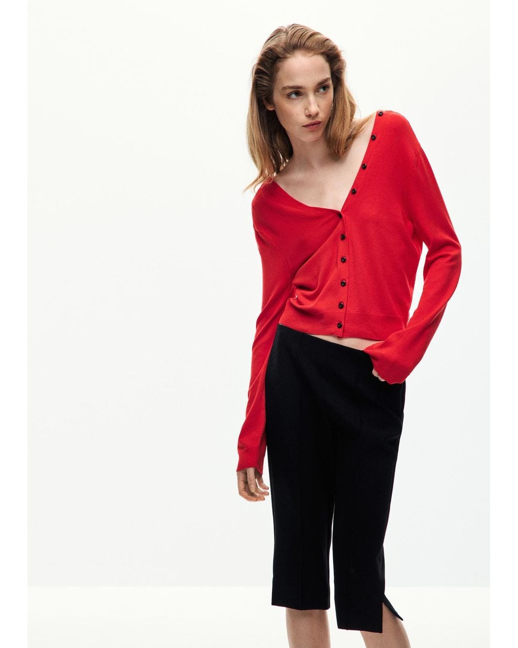 Mango Red Strickjacke Mantis