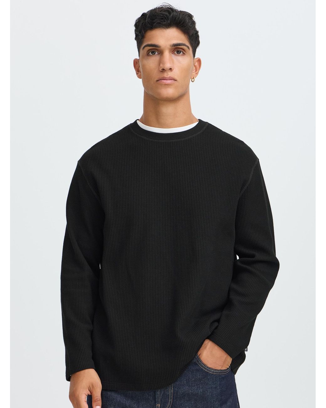 Solid Shirt Sddanton Waffle in Black für Herren
