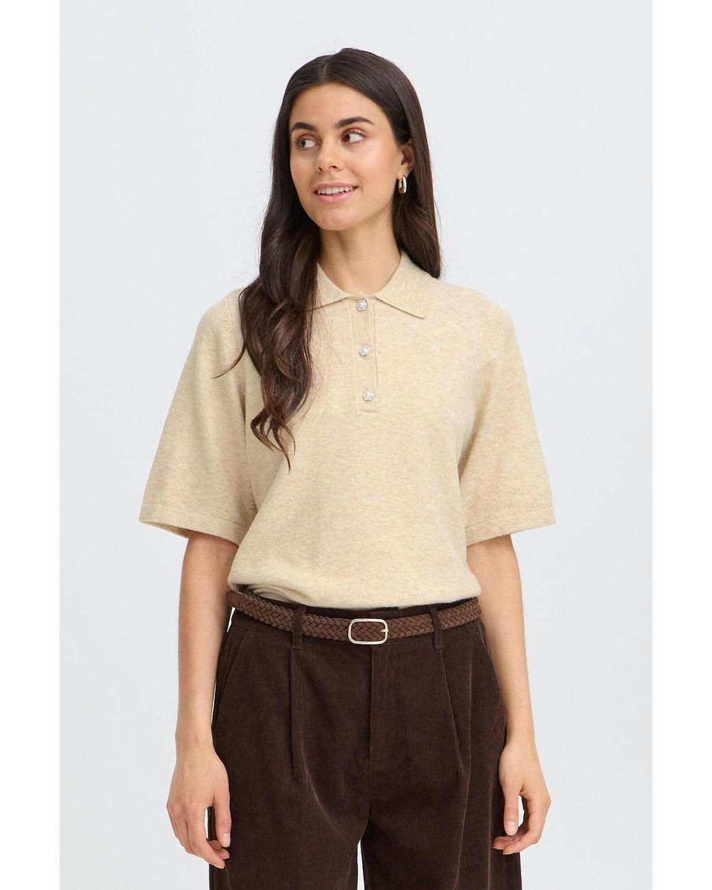 Fransa Natural Pullover Suzette
