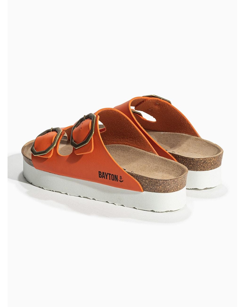 Bayton Orange Pantolette Japet