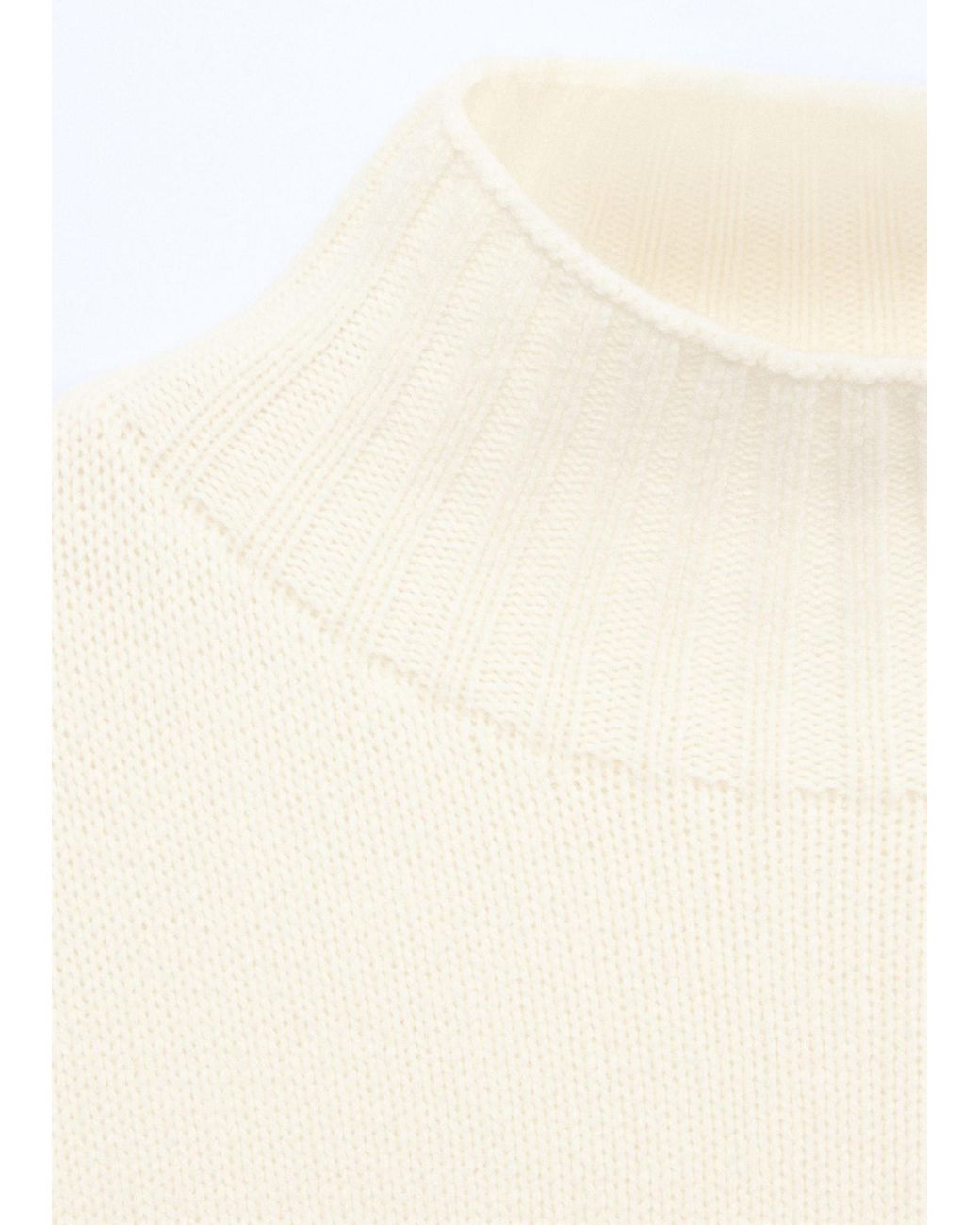 Mango White Pullover Grisur